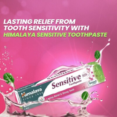 Pack of  2 Hemalaya Sensitive Toothpaste, Lasting Relief & Strpng Teeth | 80 GM