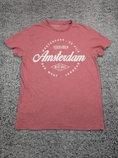 Amsterdam Shirt Adult Medium Red Nederlanden Short Sleeve Tourist Destination