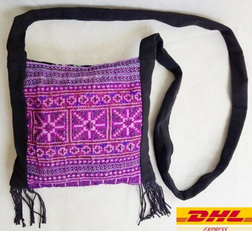 Thai Hmong Unique Crossbody Sling Bag Hippie Embroidered Hobo Handmade Ethnic  - Picture 1 of 11