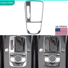 For Audi A3 S3 RS3 8V 2013-2019 Real Carbon Fiber Console Gear Shift Panel Cover