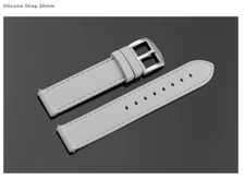 NEW! ARAGON 20RB-GRY 20mm Gray Rubber Strap for ARAGON 42MM DM Watch Only