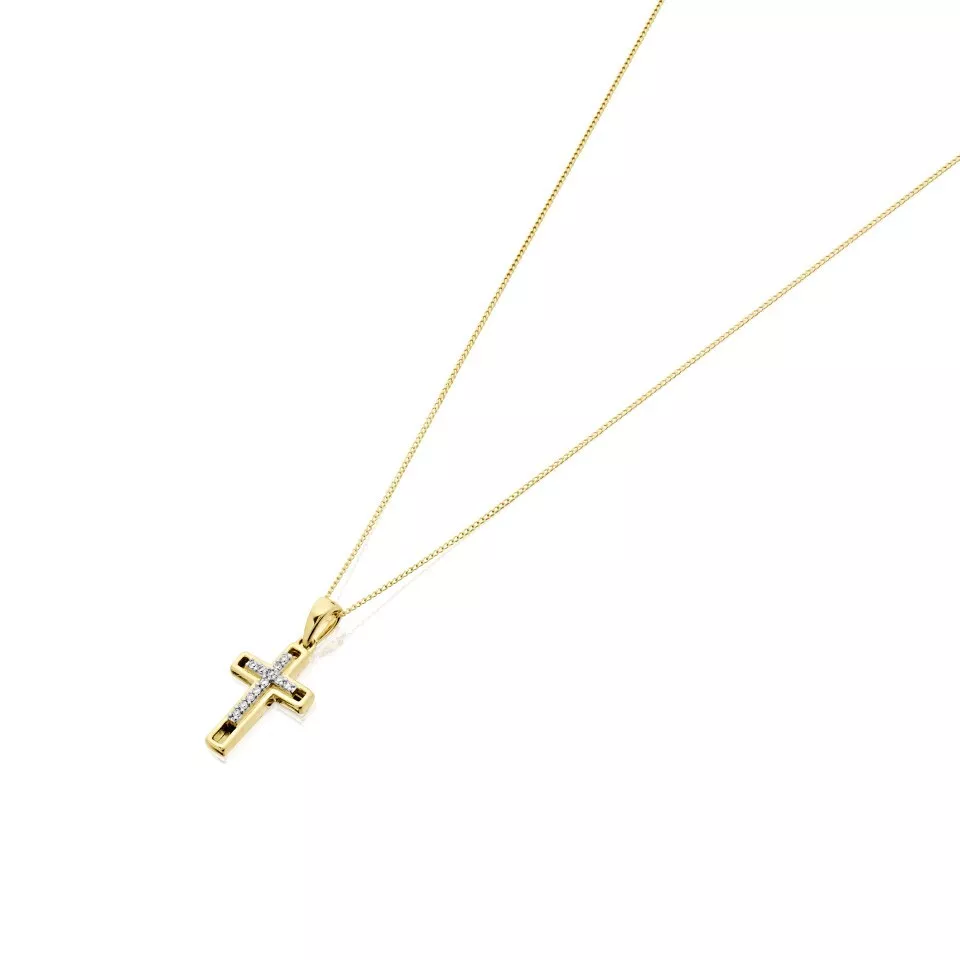 F hinds store cross necklace