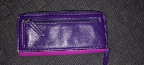 VISCONTI Genuine Leather purple Multi Colored Clutch Wallet - 第 1/4 張圖片