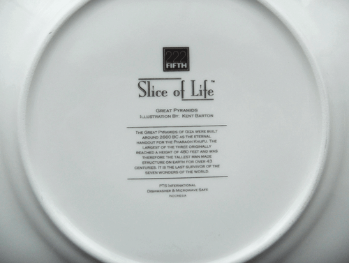 Collector plate~Great Pyramids Egypt~artist Kent Barton~222 FIFTH~PTS INTL - Picture 4 of 4