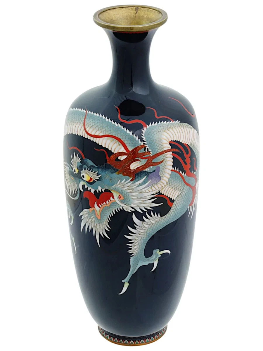 日本景泰蓝龙在日本古董花瓶| eBay