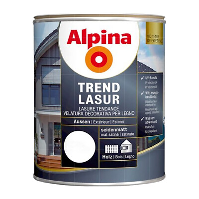 ALPINA Trendlasur 0.75 Liter Holzlasur Außenlasur FARBWAHL Wetterschutz