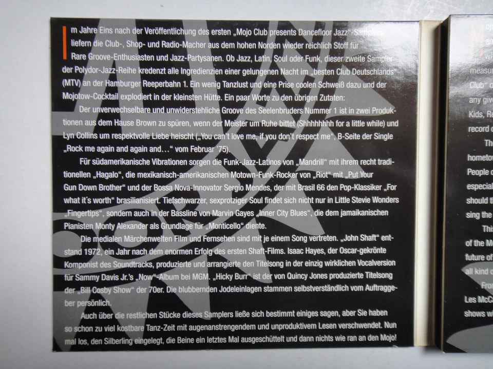 MOJO CLUB PRESSENTs  DANCEFLOOR JAZZ  Vol.2  -  FOR WHAT IT`s WORTH - Bild 4 von 4