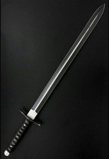 OUTIL D2 FAIT MAIN PERSONNALISÉ ACIER ÉPÉE DE COMBAT VIKING AVEC FOURREAU CUIR