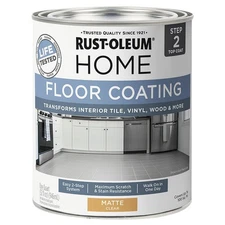 Rust-Oleum 358871 Floor Coating Top Coat Matte Clear Quart