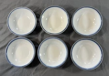 Pfaltzgraff Blue Band Stoneware Rim Soup Cereal Bowl Made in USA