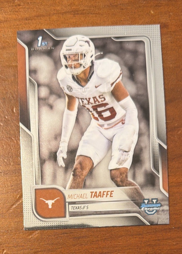 Michael Taaffe 2025 Bowman University Chrome # 100 1st Card