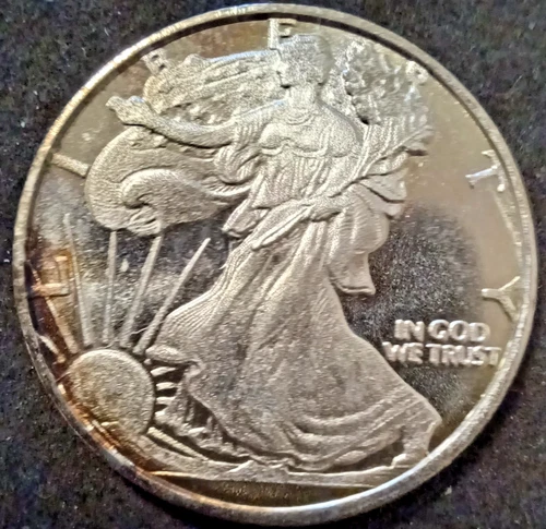 1/2 oz .999 fine silver round, Walking Liberty Design