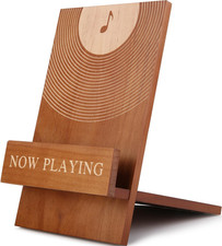 Now Playing Vinyl Stand Solid Wood Display Holder for Albums, Stable Scratch