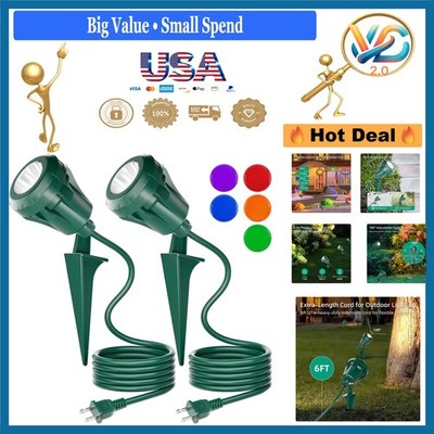 120V LED Outdoor Spotlight 7.5W RGB Color Changing Waterproof Landscape Light