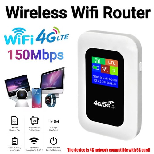 4G 5G LTE Tragbare Mobiler Wireless WLAN Router Hotspot WiFi Modem SIM Karte - Bild 2 von 14