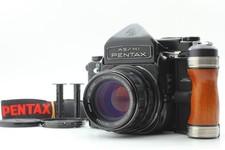  MINT w/ Grip Pentax 6x7 67 Mirror UP TTL Film Camera SMC 105mm f2.4 lens JAPAN