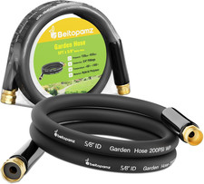 Short Garden Hose 5 Ft X 5/8 in Male to Female Heavy Duty Small Water Hose Exten