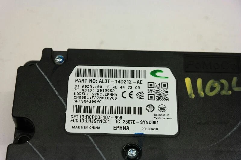 2010 10 Lincoln MKZ SYNC Communication Voice Recognition Module AL3T14D212AE Foto 3 de 4