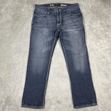 INC International Concepts Berlin Slim Straight Jeans Mens 36x30 Blue Denim