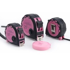 Pink Soft Tape Measure Set of Four 10 feet × 5/8 inch, 16 feet × 3/4 inch