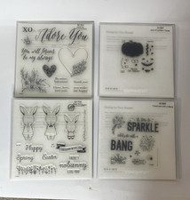 Close to My Heart My Acrylix Set of 4 Decorative Stamps Bundle Holiday-see list
