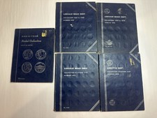 LINCOLN WHEAT PENNY Collection Whitman 4 Albums 1909-1972 Plus Nickel Album