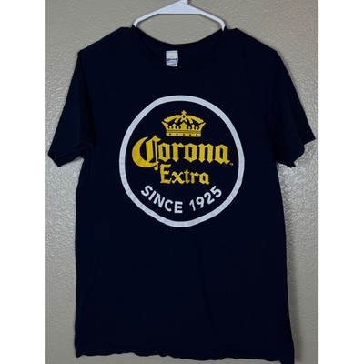 Corona Extra Logo T-Shirt Black Graphic Tee Medium