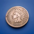 1866   INDIAN CENT   VF DETAILS   BETTER DATE  FULL LIBERTY.