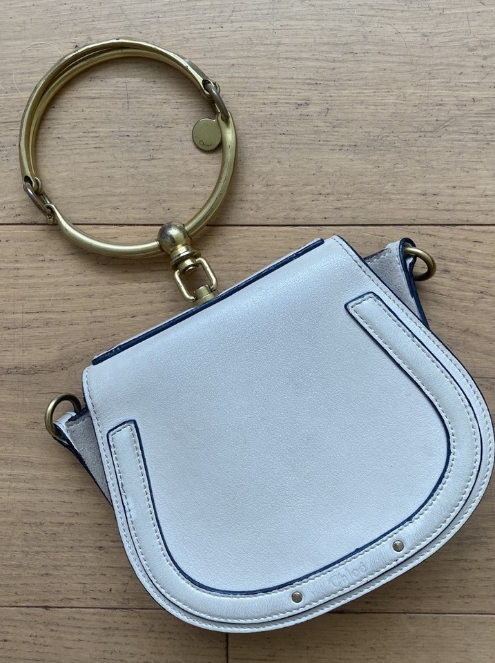 CHLOE Nile Leather Bracelet bag In Light Beige Small - no strap