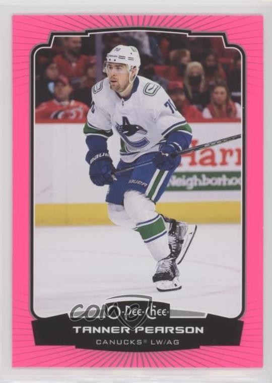 2022-23 O-Pee-Chee Neon Pink 43/75 Tanner Pearson #159 2d8