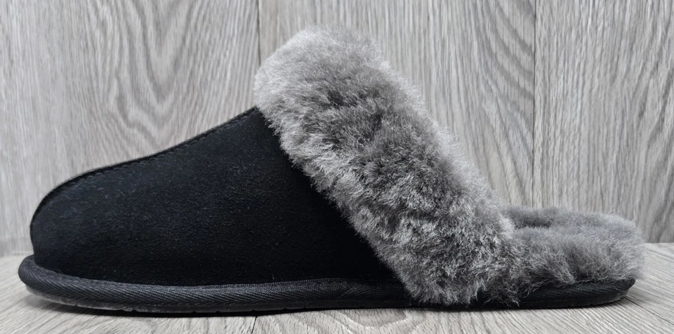 UGG Scuffette II Womens Size 7 Slip On Mules Fluffy Slippers Shoes Black 1106872 - Image 4 of 4