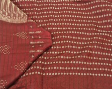 Sanskriti Vintage Brown Pure Satin Sarees Banarasi Brocade Zari Hand-Woven 5 YD