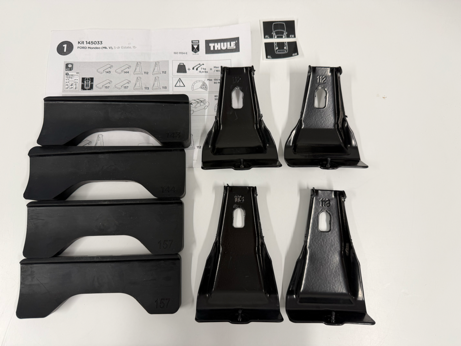 Thule Fitting Kit 5033 used no box fits FORD Mondeo (Mk. V), 5-dr Estate, 15-