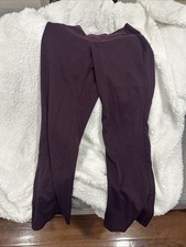 Nine West Career Pants Pull On Straight Leg - Burgundy L