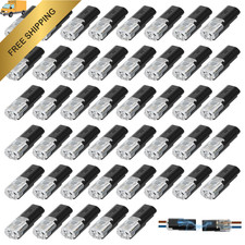 Double Wire Plug in Connector, 2-Pin Low Voltage 50 Pcs D-Type 2 Pin