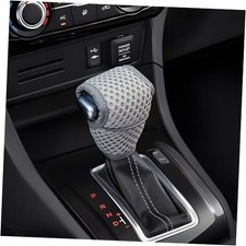 Car Gear Shift Knob Cover, Breathable Car Gear Shifting Knob Cover Gray