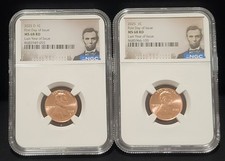 IN-HAND 2025 P & D Lincoln Shield 1c Cent 2 Coin Set NGC MS68 RD LAST PENNY FDOI