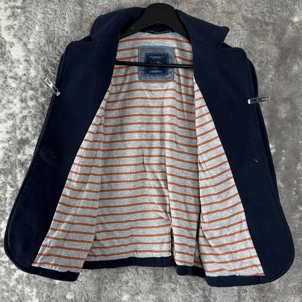 American Eagle Women's Size S Notched Single Button Blazer Jacket Navy Pocket - Image 3 of 4