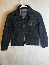Levis Strauss Boys S Jean Jacket Denim Trucker Black Size Small Buttons Coat