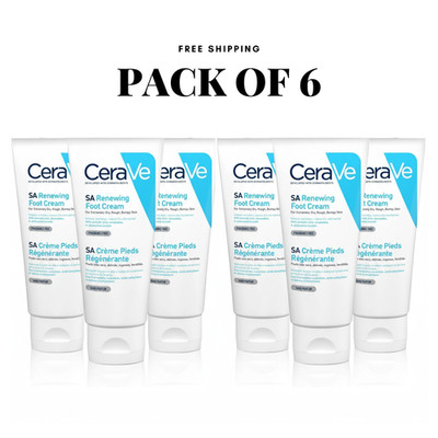 CeraVe SA Fußcreme 88 ml glättet raue rissige Füße 6er Pack