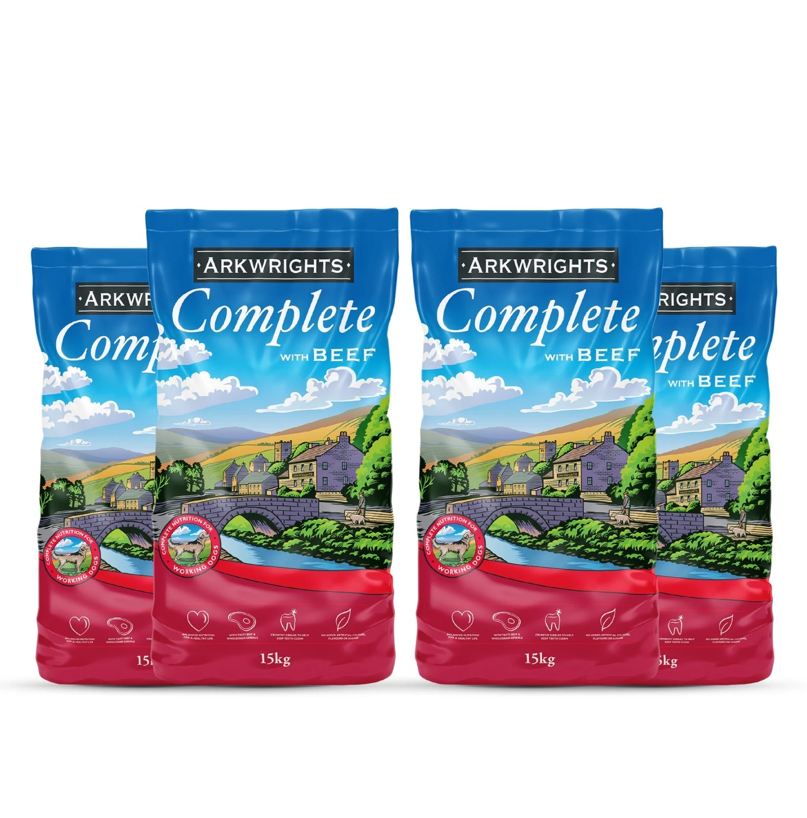 Arkwrights Complete Dry Dog Food 4x4kg with Beef for Working Dogs