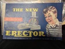 C1948 10 1/2 A.C. GILBERT ERECTOR SET DARK BLUE BOY MANUAL DESIRED BACK COVER