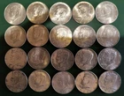 1964 Kennedy 90% Silver Half Dollar Roll Of 20 Coins