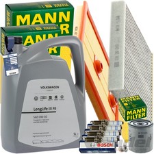 MANN INSPEKTIONSPAKET+1x5L ORIGINAL 0W30 MOTORÖL passend für VW GOLF 7 TOURAN 5T