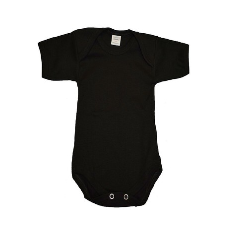 2 Body Neonato Neonata Colore Nero Original Intimo Mezza Manica 100% Cotone  | eBay