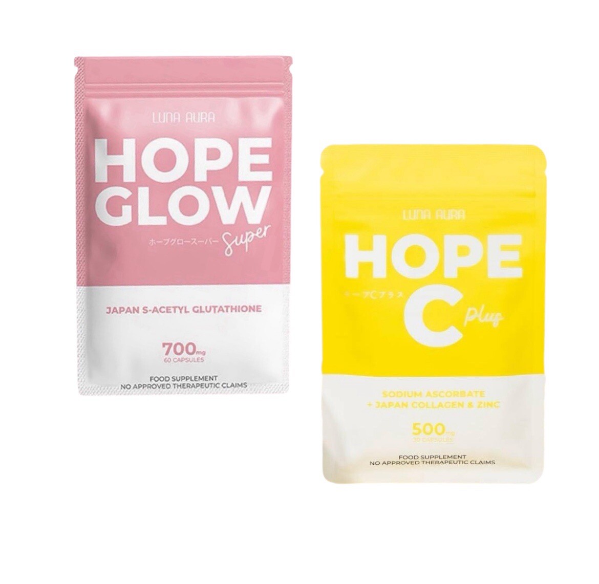 luna aura advanced glutathione Glowing Skin Super Combo: Luna Aura HOPE GLOW Super 700mg & HOPE C Plus