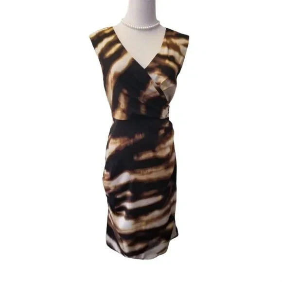 NWOT Ann Taylor SILK leopard dress women's size 2 ( M17)