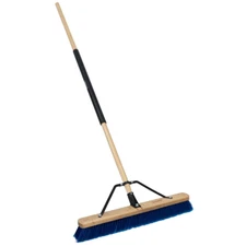 Harper Push Broom Indoor/Outdoor Hardwood/Steel Handle Dual Bristle 24 in. Width