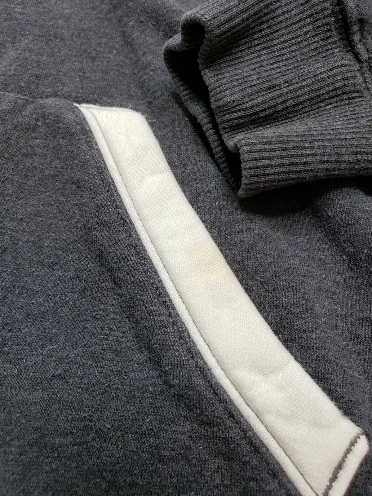 OFF WHITE Felpa con cappuccio e zip intera NIKE vintage anni 90 donna taglia S grigio panna abbigliamento sportivo palestra