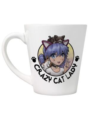 Crazy Cat Lady Latte Tasse